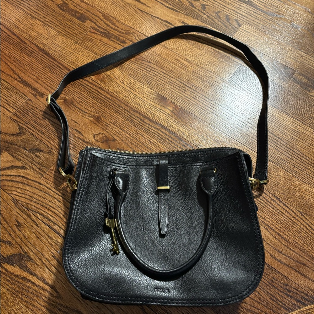 Fossil | Ryder Satchel Black Leather